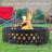 Margene Crossweave 36" Round Steel Heavy-Duty Fire Ring