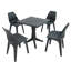Ponente Patio Table with 4  Chairs Garden Set-1236730231
