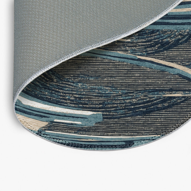 Tapis intérieur et extérieur gris Transport, Rond 5 pi