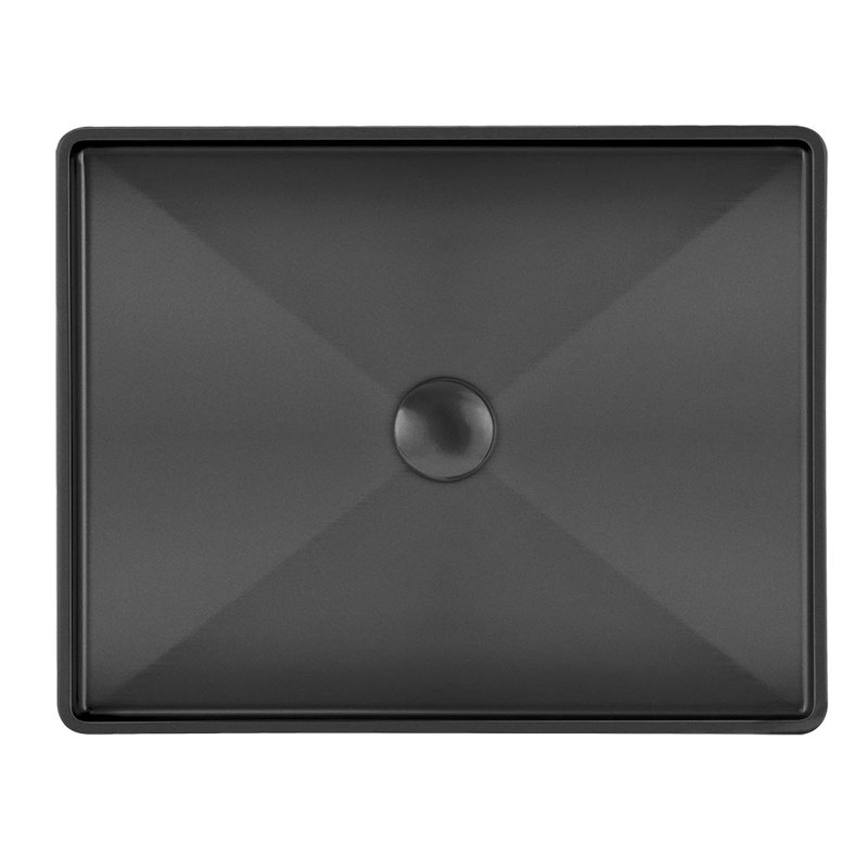 Noah Plus Rectangular Vessel Bathroom Sink, Matte Black