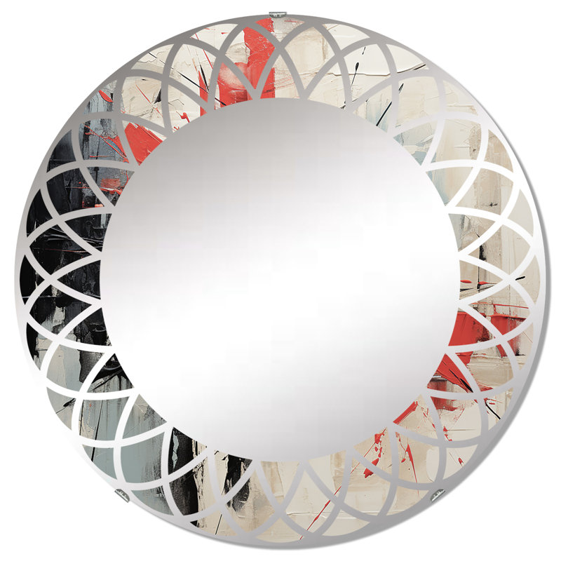 Innesker - Miroir mural moderne rond, 32 po x 32 po
