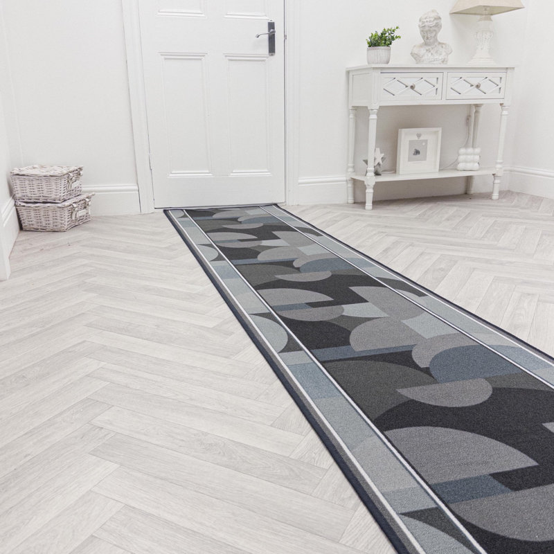 Runner Geometric Shapes Looped / Hooked Area Rug, Runner 100 x 420 cm