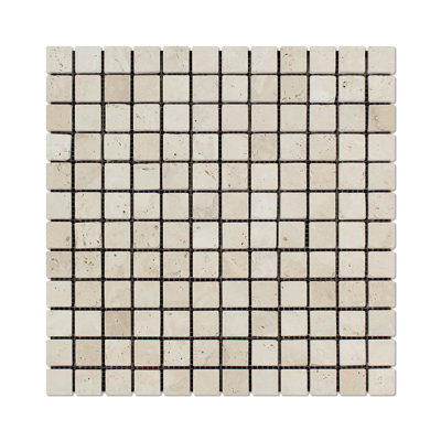 Travertine Grid Mosaic Wall & Floor Tile