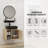 Bucharest 24 " W Free Standing Wall Mounted 1 Single Vanity Bathroom Vanity With Plastic Top with Mirror