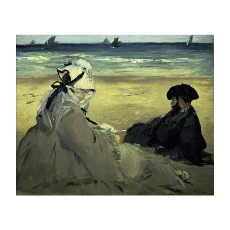 «On the beach» par Edward Manet - Impression giclée, H 16 po x l 20 po