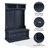 Seaside Hall Tree 40'' Wide with Bench and Shoe Storage-1909211041