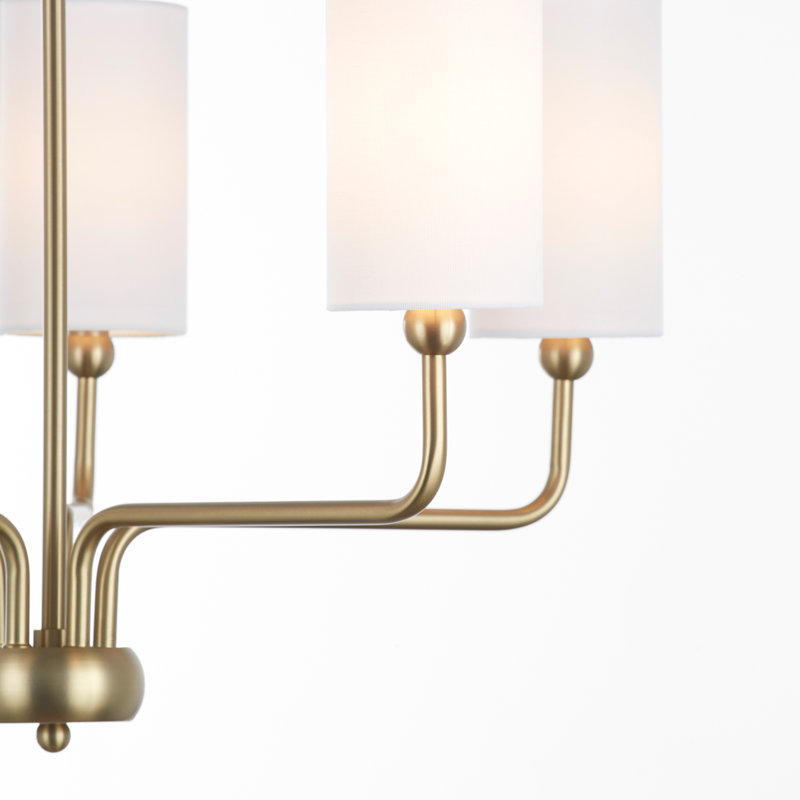CHARLOTTE 5 Light Chandelier, Aged Brass