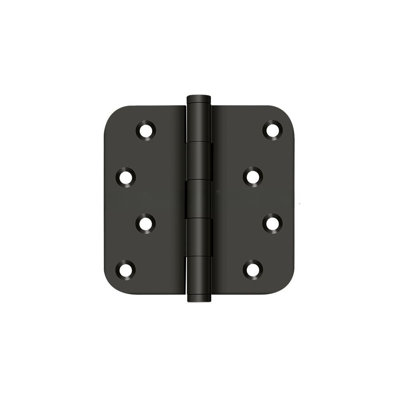 Deltana DSB4R510B-RZ 4" x 4" x 5/8" Radius Hinge / Zig-Zag in Oil-rubbed Bronze Pair
