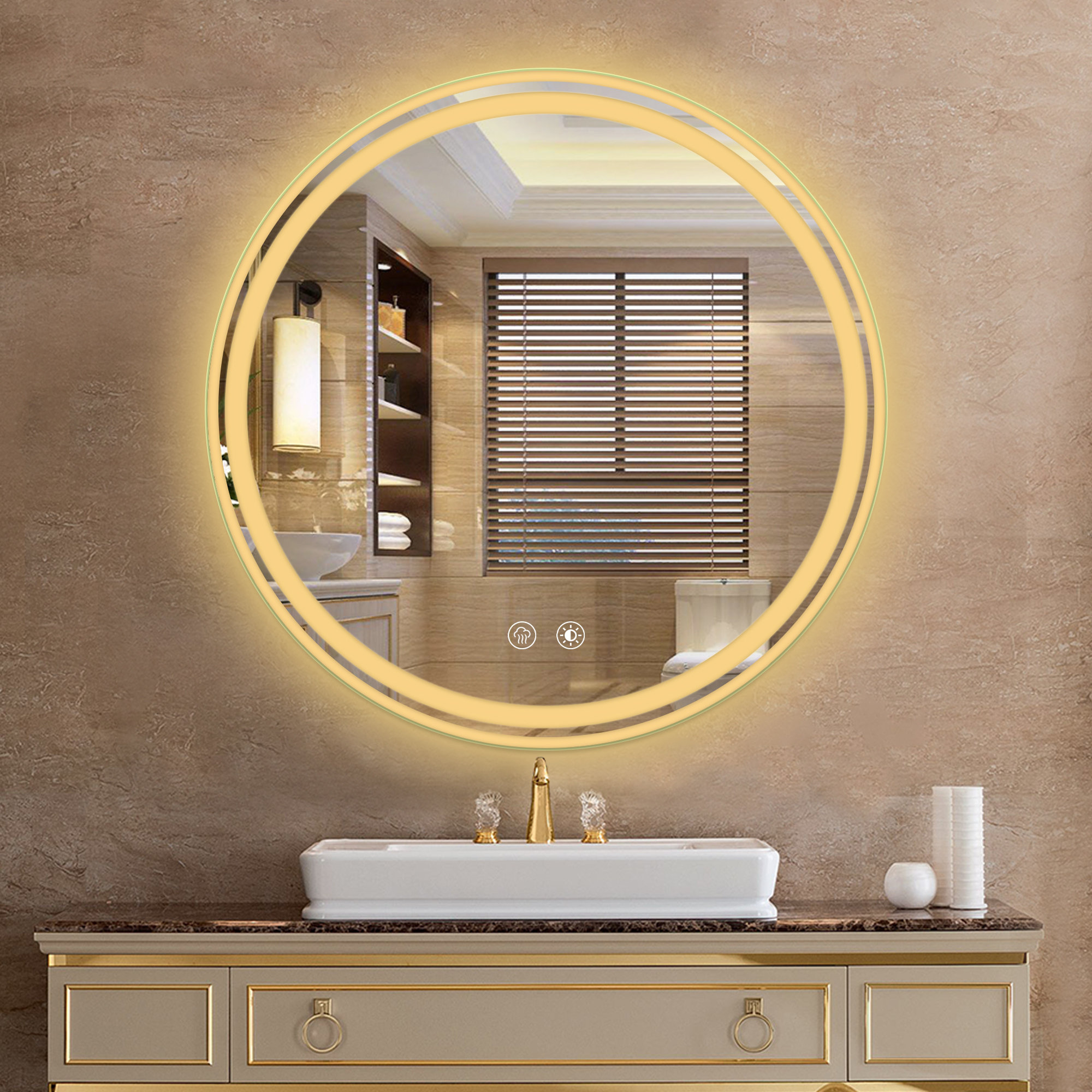 Round Bathroom Mirror 24X24 inch main image 1