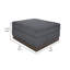 Repose-pieds Jeni, blocs de coin Modern 39 po, bois massif, polyester-102957804