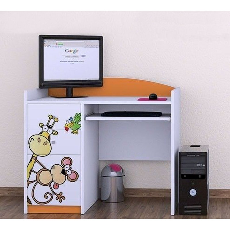 Bunny 100cm Computer Desk, Orange