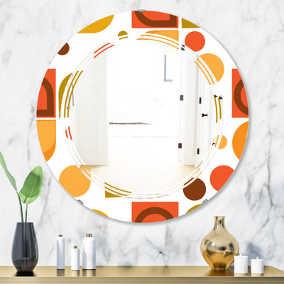 Miroir mural abstrait sans cadre abstrait géométrique I Triple C