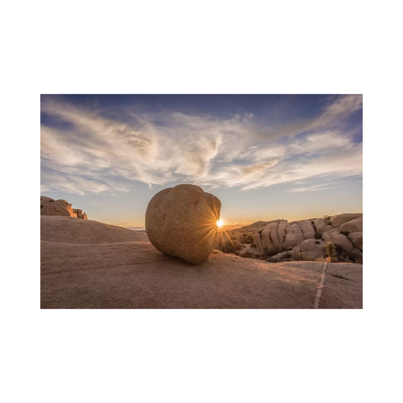 Usa, California, Joshua Tree National Park. Rocky Landscape At Sunset. by Jaynes Gallery - Wrapped Canvas Print