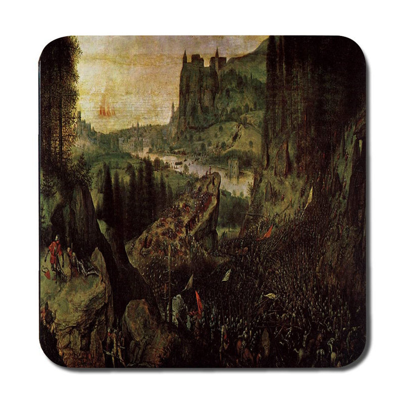 Medieval Battle Scene Placemat Coaster Set With Historic Artwork