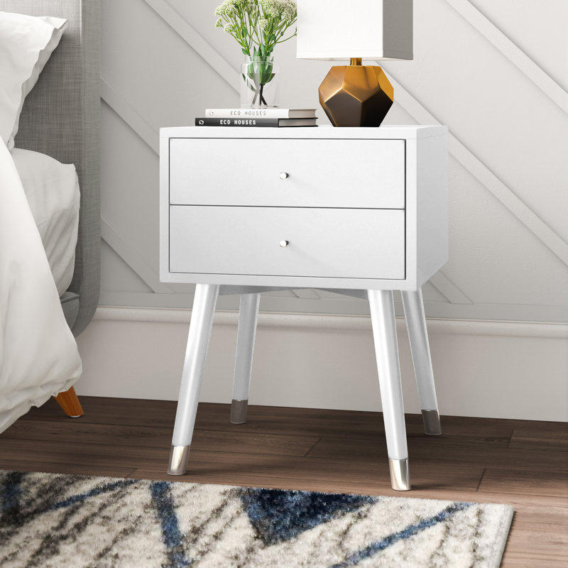 Debriana 18'' W Nightstand, Silver/Gray