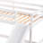 Clean White Full and Twin Size L-Shaped Bunk Platform Bed with Slide and Short Ladder Solid Pine Construction