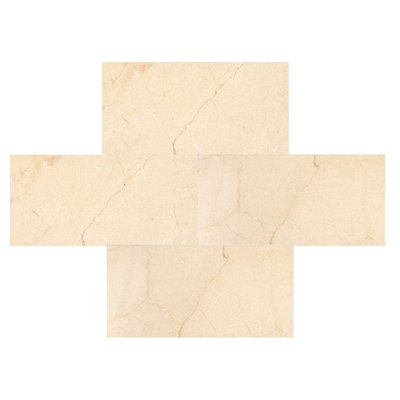 Crema Marfil 3 in. x 6 in. Marble Tile