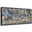 Reproduction d'art moderne sur toile encadrée moderne bleu marine et jaune-111665908-107118202