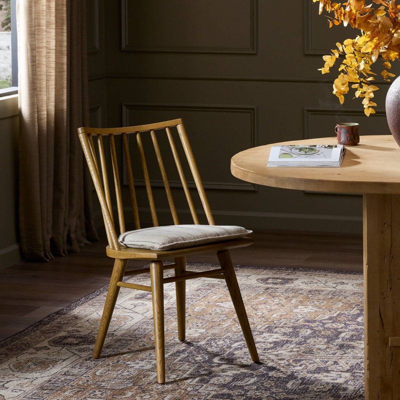 Largent Windsor Chair With Cushion-Sandy Oak, Chêne sable