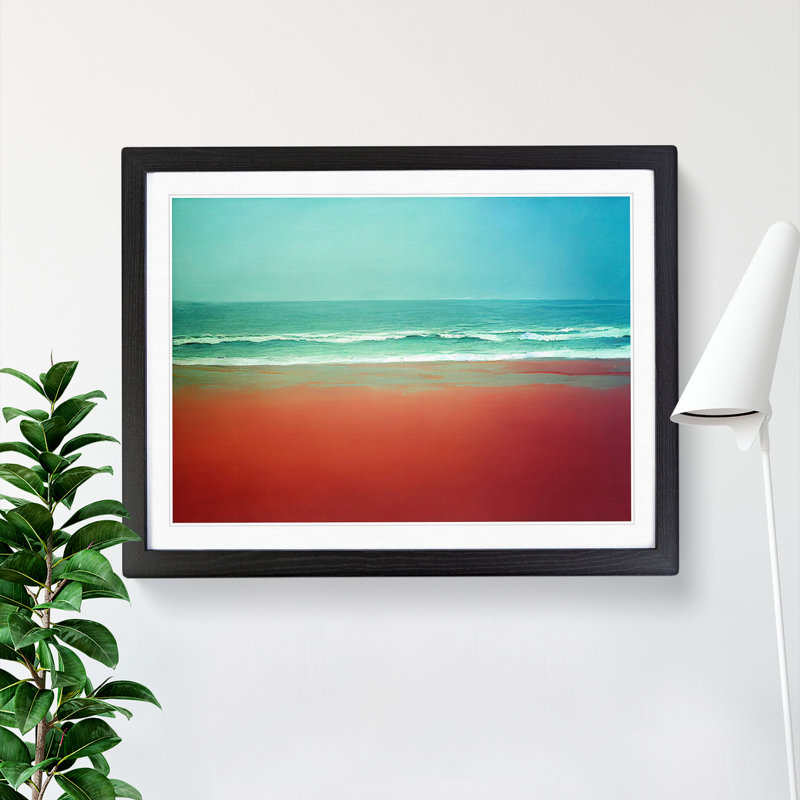 Beach Trance - Single Picture Frame Painting, Black, 46cm H x 64cm W x 2cm D