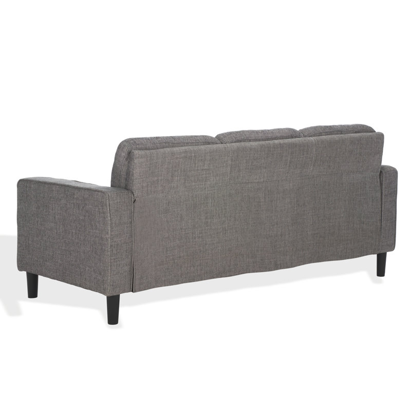 Canapé à accoudoirs carrés de 77 po, Gris