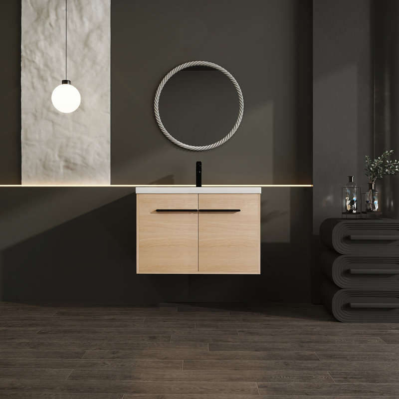 Meuble-lavabo de 30 po avec lavabo à poser en résine, 30"