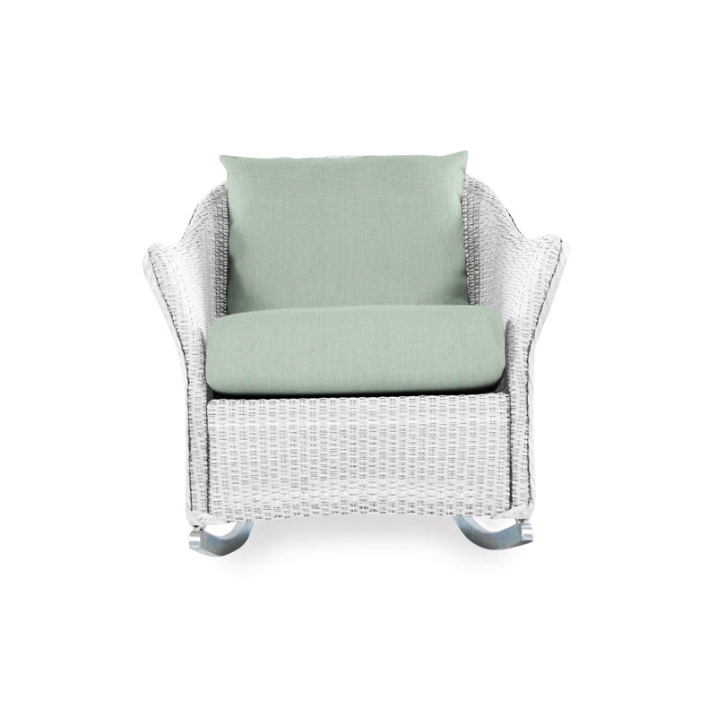 Weekend Retreat Outdoor Rocker Chair, Canvas Birdseye Sunbrella® Canvas, White