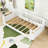 Multifunctional Wooden Platform Bed with Removable Rails-261253258-261253256