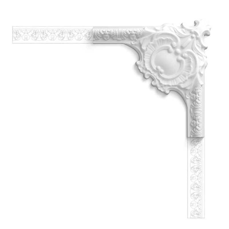 Rail de chaise en polyuréthane haute densité H 16,75 po x l 16,75 po x P 1,6 po