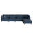 Seemab 5 - Piece Upholstered Navy Corduroy Modular Sectional with Pillow Back and Removable Ottoman-111855646
