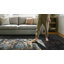 Tapis floral lavable doux avec envers antidérapant vert foncé-1309428903-1309428902