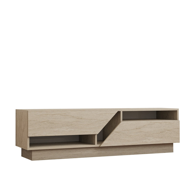 Puqa Design Unfinished TV Stand for TVs up to 70", White