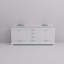 Ensemble de meuble-lavabo double en marbre et robinet-588965707