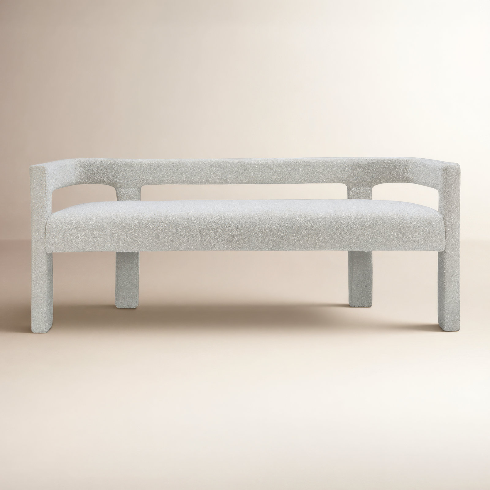 Cedernier 67" Bedroom Bench, Cream