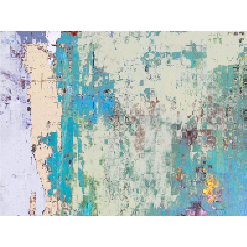 «Rain I» par l'artiste, Toile encadrée noire, L 20 po x H 24 po x P 1,75 po