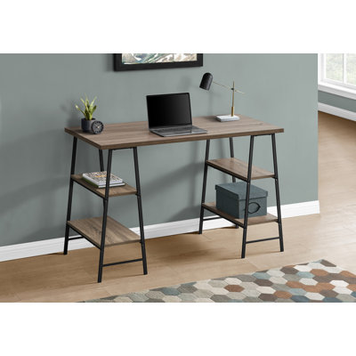 Modern Computer Desk With Storage Shelves