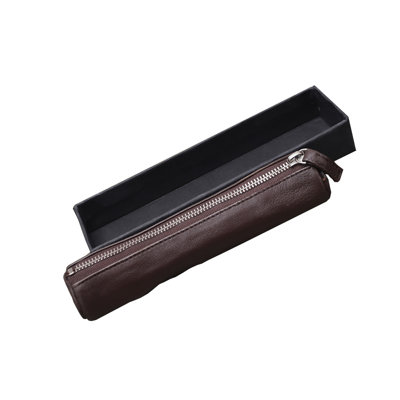 Porte-stylo en cuir | Organisateur de bureau - brun
