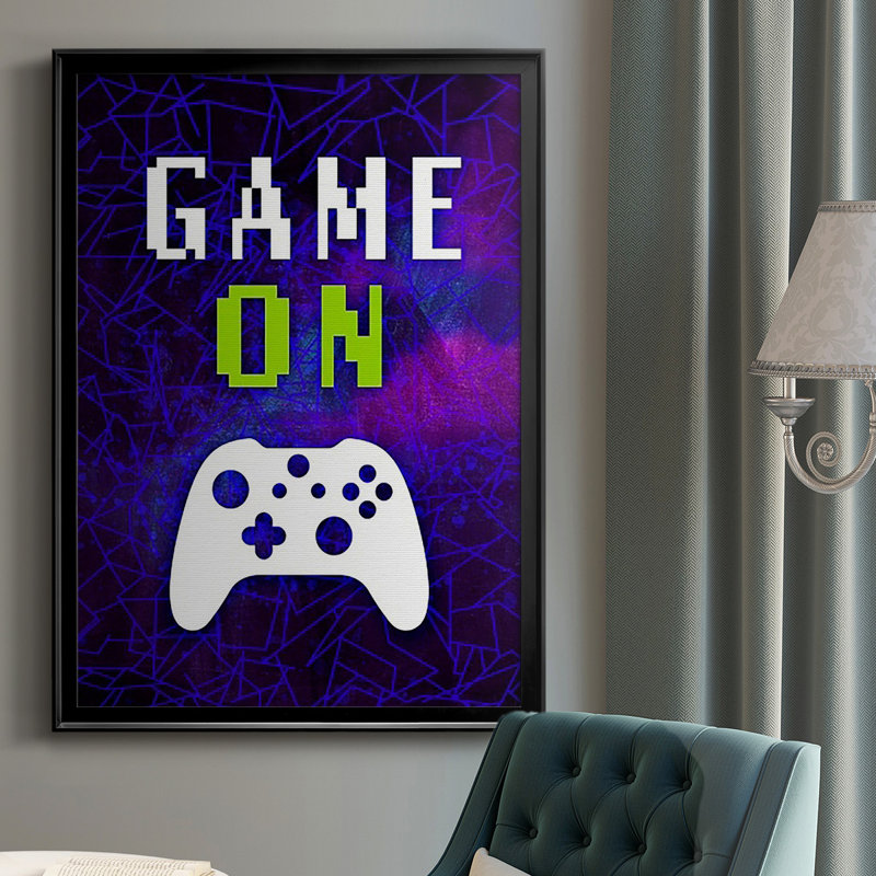 «It's Game On II», reproduction encadrée de qualité supérieure - prête à être accrochée, H 42,5 po x l 30,5 po x P 1 po, Noir
