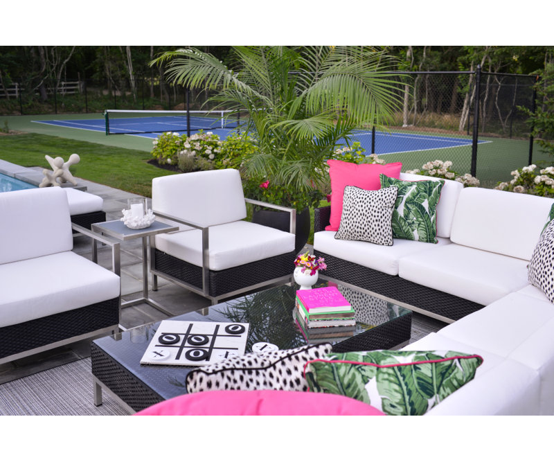 Elements Outdoor Lounge Chair, White, Cottage Pepper