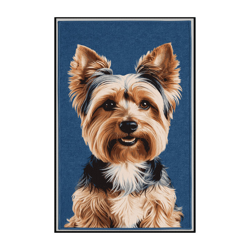  Tapis lavable Yorkshire Terrier Dogs, Rectangle 7 pi x 9 pi
