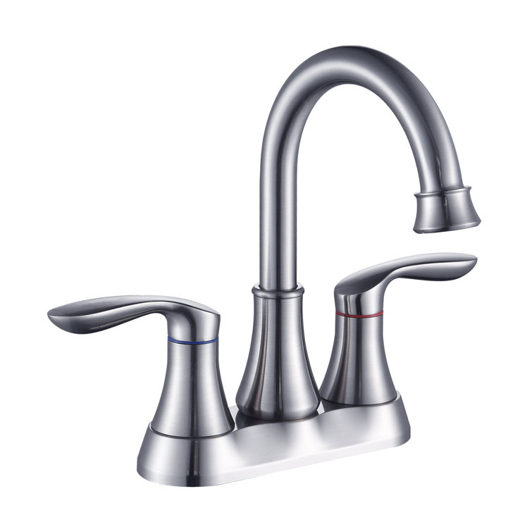 Centerset 2-handle Bathroom Faucet with Drain Assembly