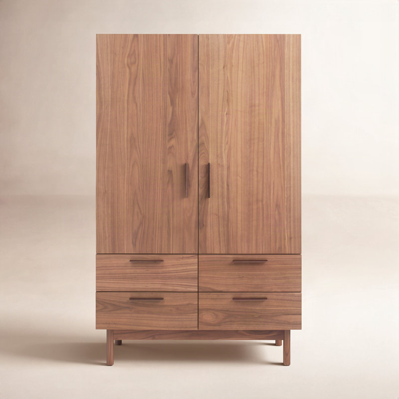Shale 2 - Door Armoire, Walnut