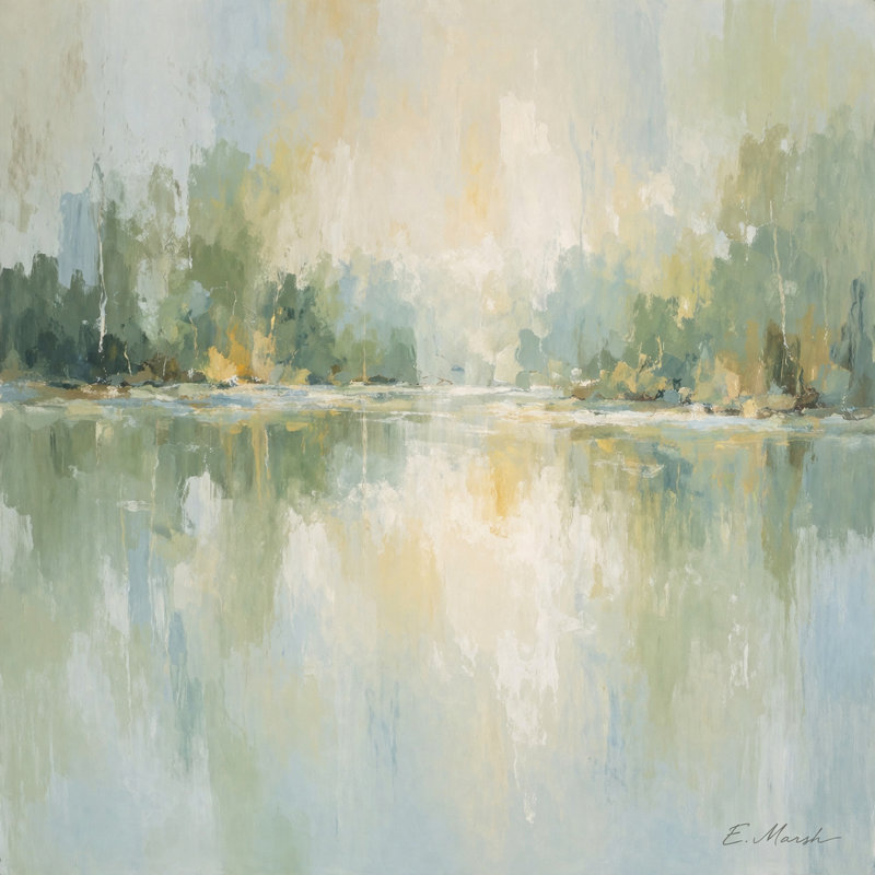 Art mural sur toile Lakeside Grove, L 40 po x H 40 po x P 1,5 po