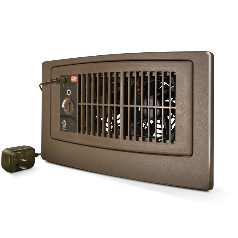 Register Booster Fan, Brown, 4.5" H x 18.25" x 8"