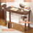 Solid Wood Desk With Drawers - 39 X 16 Inch Vintage Narrow Desks, Mid Century Modern Desks, Rubber Wood Study Table, Small Writing Desk For Bedroom|small Spaces - Walnut Color-123819953-129457025