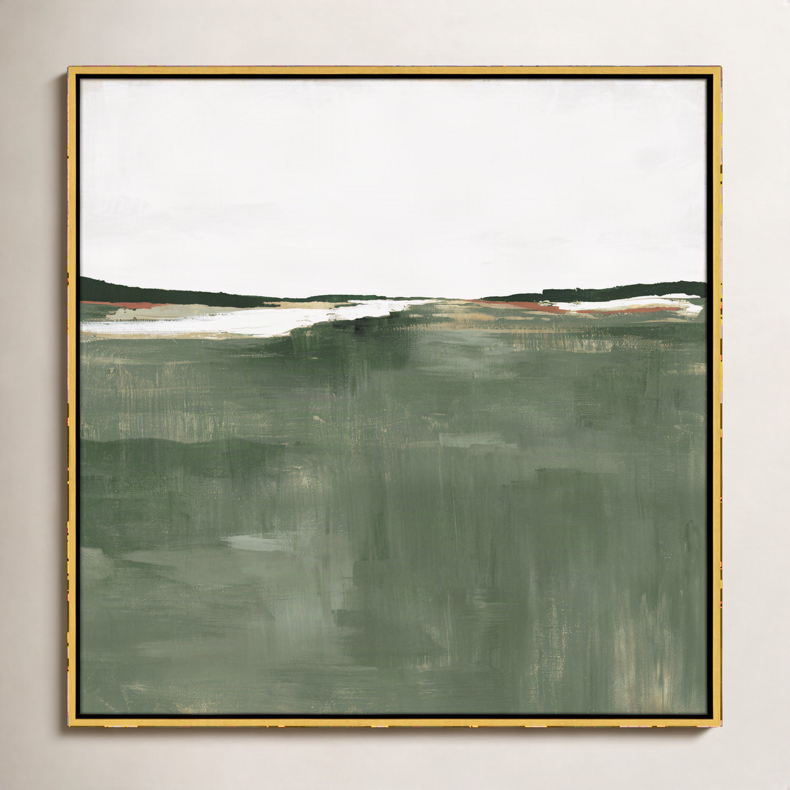 Dauntsey "Green Sea" Print by Isabelle Z, 31.5" H x 31.5" W, Gold