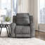 Fauteuil inclinable manuel en microfibre texturé Leylashka-242847880