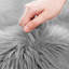 Tapis à poil long gris fait à la main Glendine-1860451719