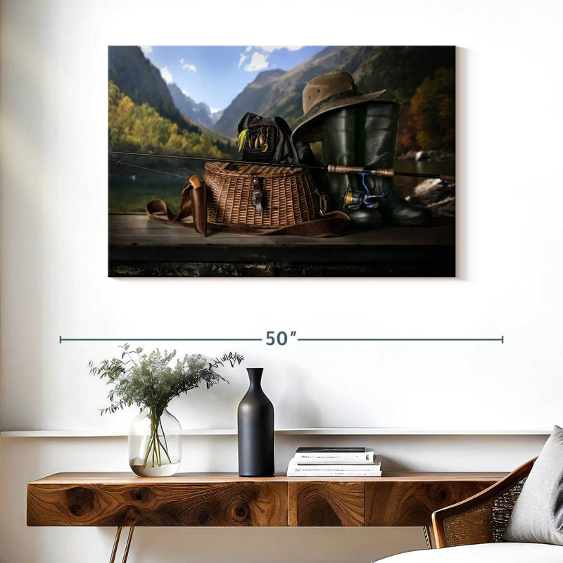 Senne Fishing Time, 26" H x 39" W