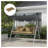 Outsunny 4-Piece Tufted Bench Cushion Set with Backrest and Throw Pillows, Brown